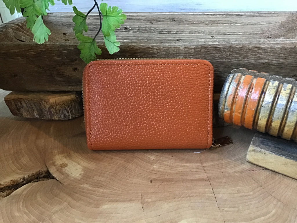 Camel Zip Round Cardholder Wallet