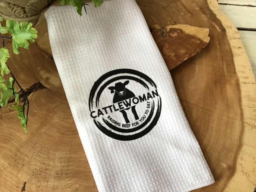 Cattlewoman Waffle Towel