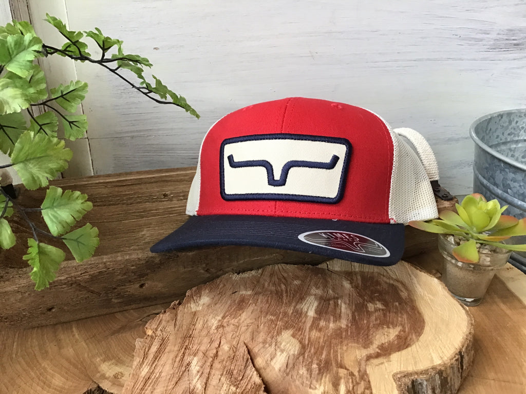 Kimes Ranch Red Navy the Cutter  Trucker Hat