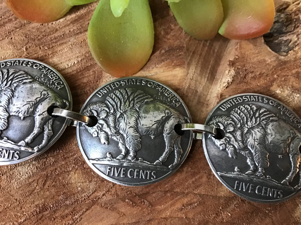 Handmade Buffalo Coin Bracelet