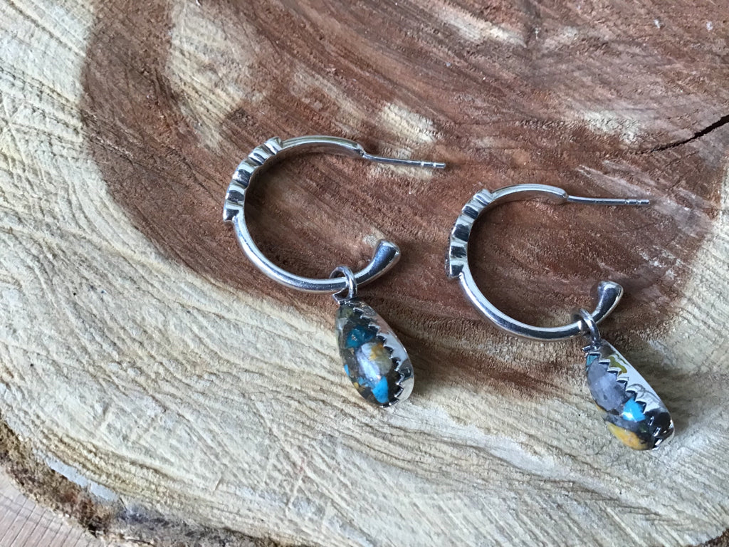 Handmade Sterling Bumble Bee Jasper Earrings