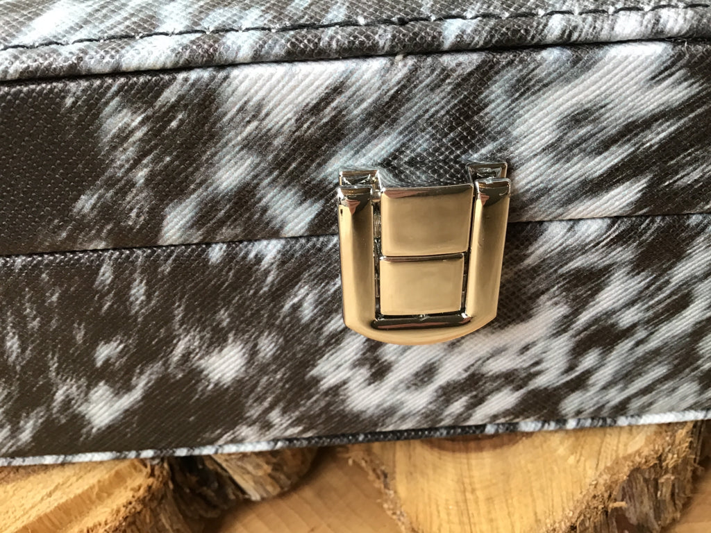 Cowhide Jewelery Tote Box