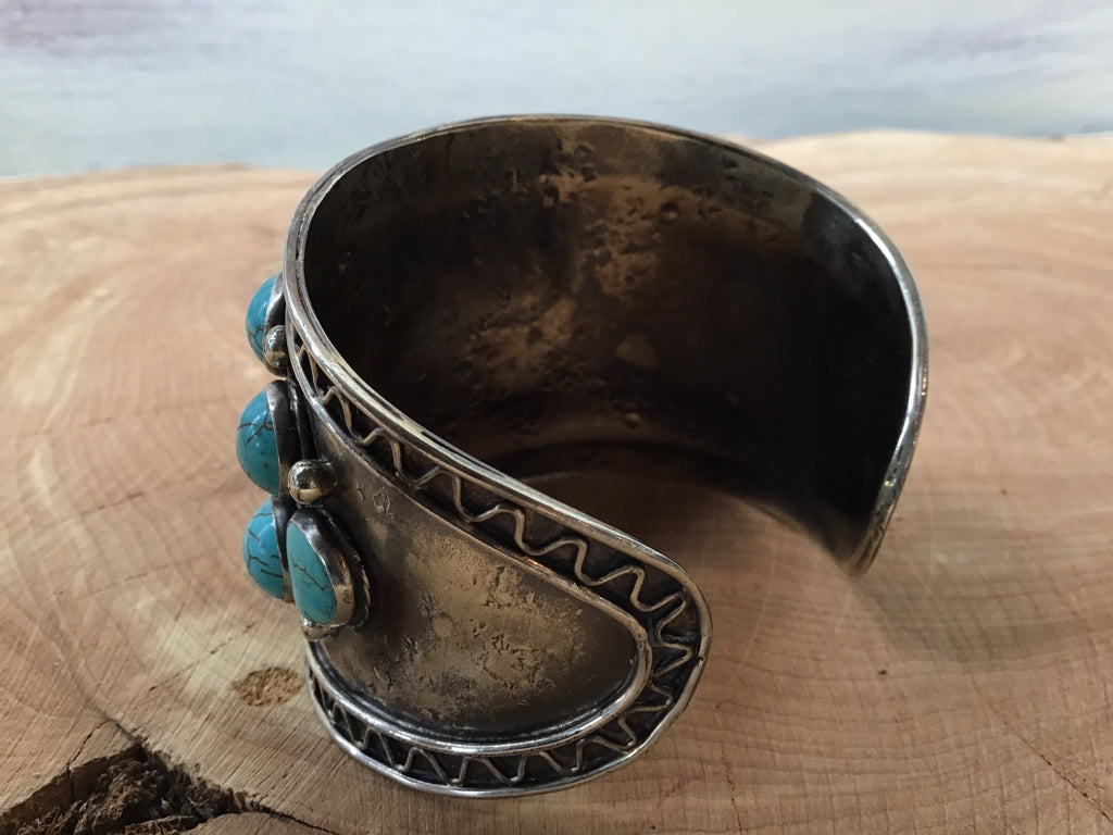 Handmade Silver & Turquoise Cuff Bracelet