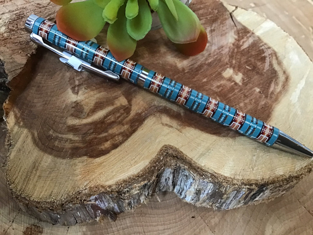 Turquoise Aztec Pen