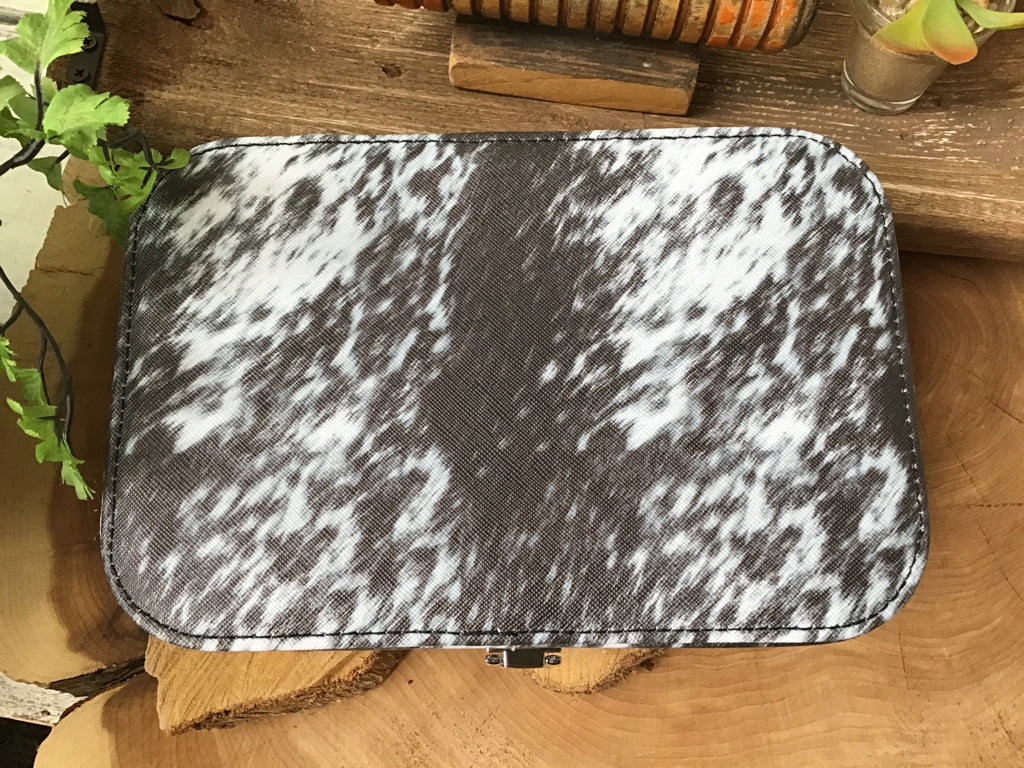 Cowhide Jewelery Tote Box