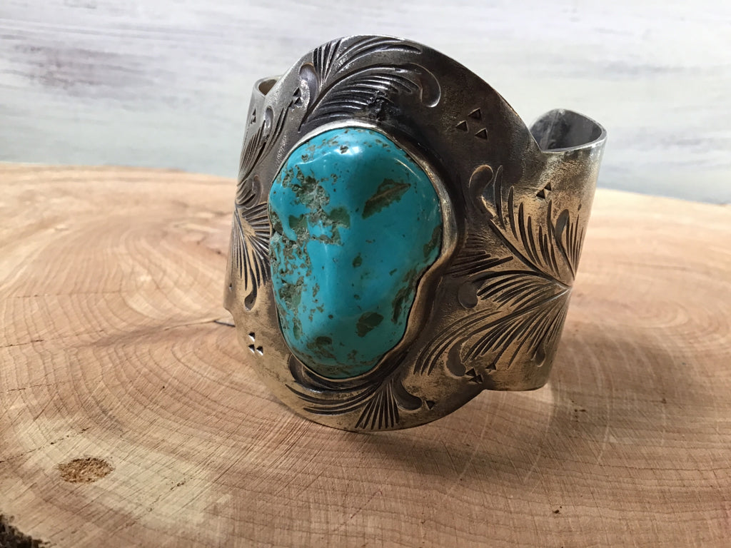 Handmade Silver & Turquoise Cuff Bracelet