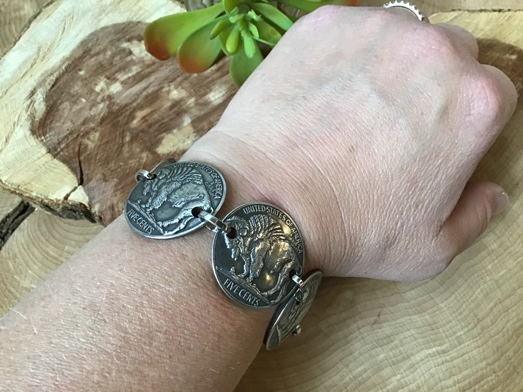 Handmade Buffalo Coin Bracelet