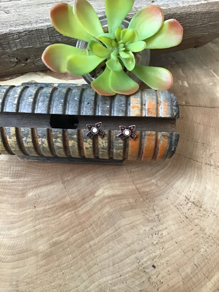 Copper Thunderbird Stud Earrings