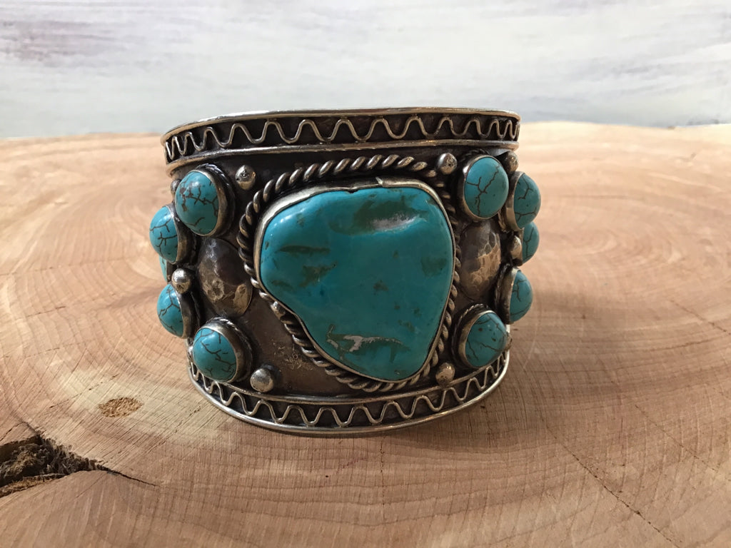 Handmade Silver & Turquoise Cuff Bracelet