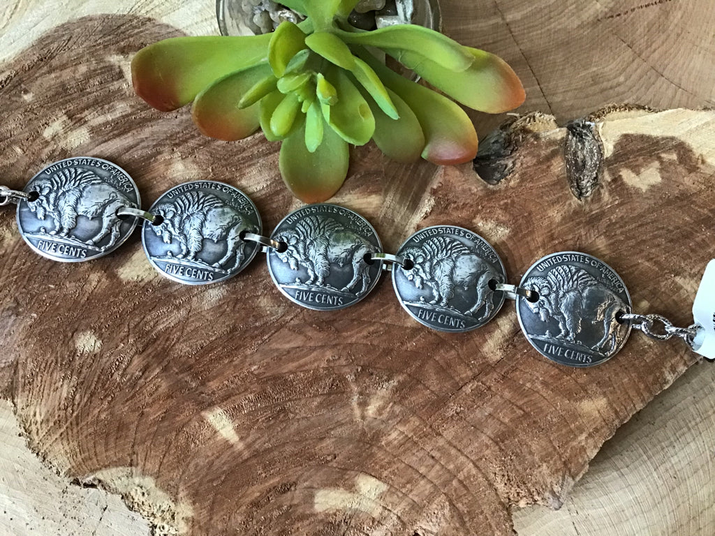 Handmade Buffalo Coin Bracelet