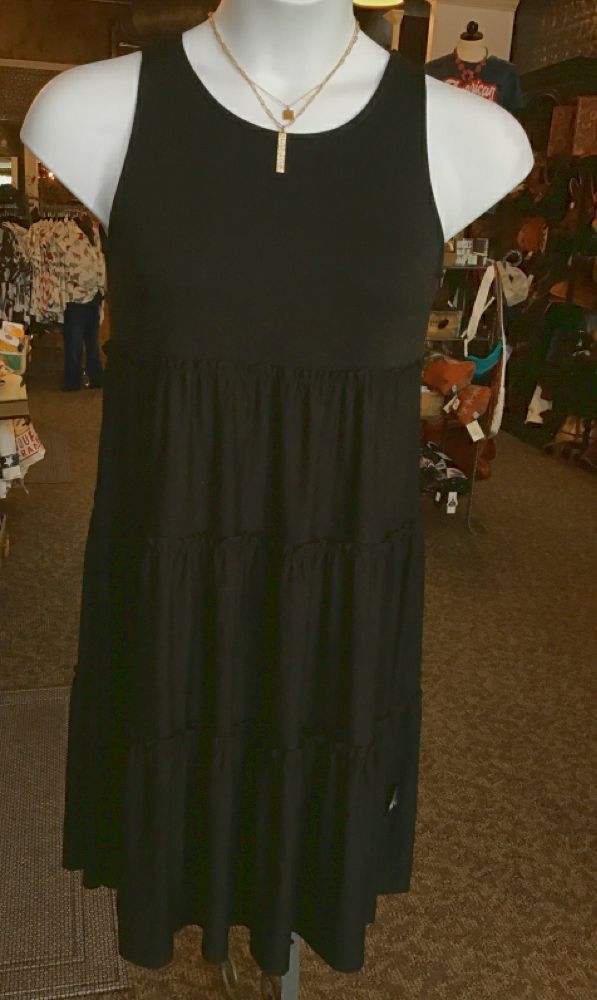 Black Tiered Tank Dress - Small to 3X