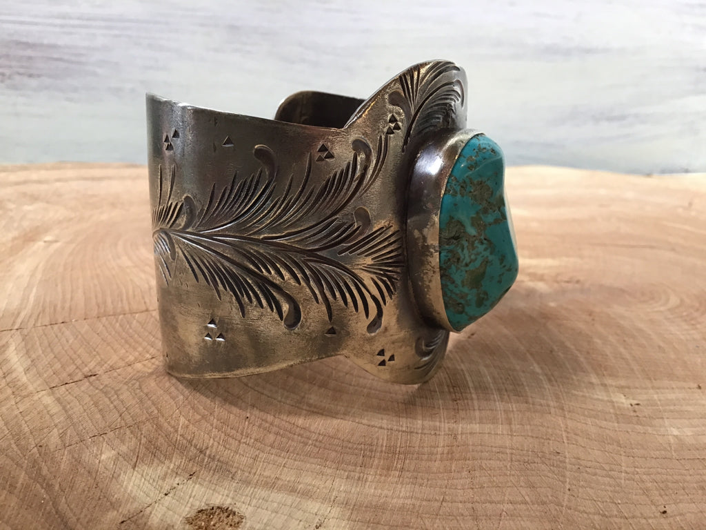 Handmade Silver & Turquoise Cuff Bracelet