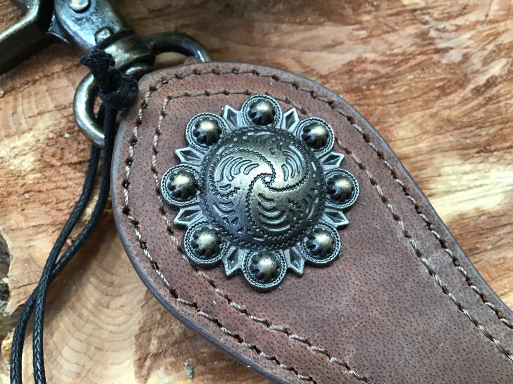 Leather Concho Key Chain